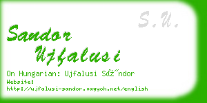 sandor ujfalusi business card